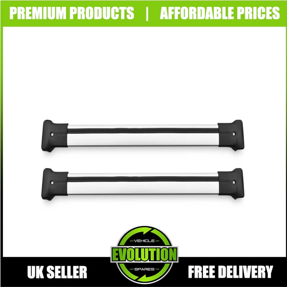 ROOF RACK RAILS & CROSS BARS SILVER SET FITS FORD TRANSIT CUSTOM SWB 2013-2023