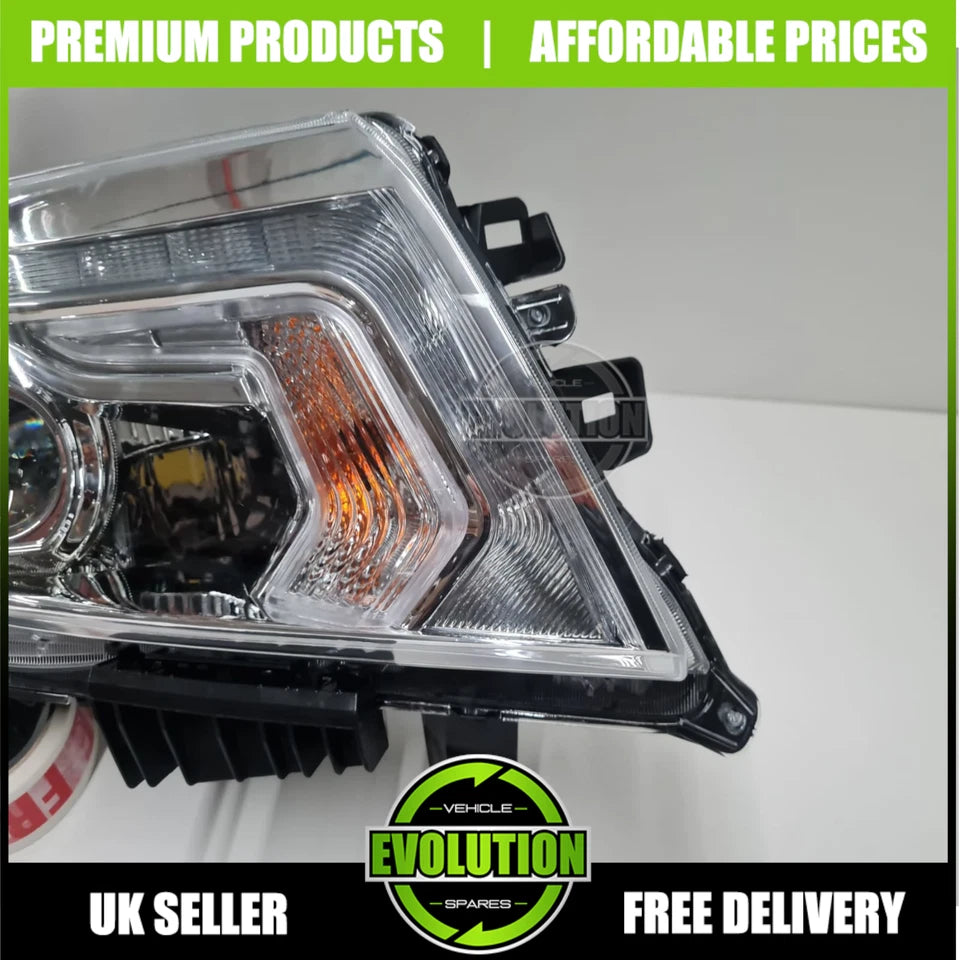 LED HEADLIGHT DRL CHROME OEM STYLE RIGHT DRIVERS FITS NISSAN NAVARA 2016-2022