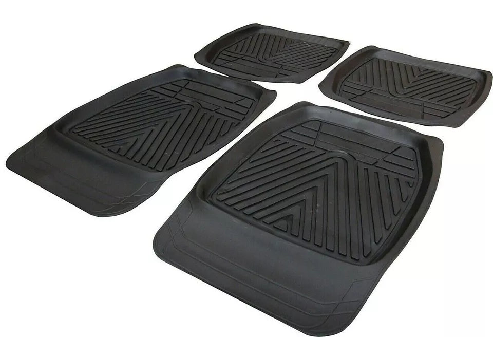 To fit Mitsubishi L200 2005-2015 Deep Tray Rubber Floor Mats Heavy Duty Mud Mats