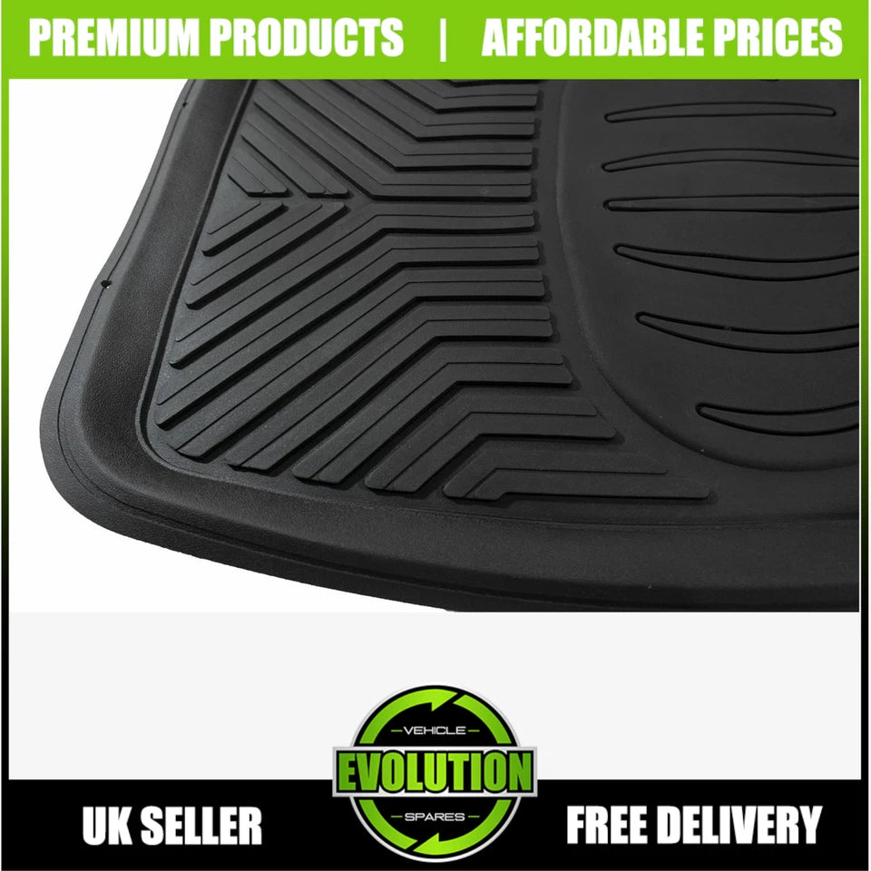To fit Mitsubishi L200 2005-2015 Deep Tray Rubber Floor Mats Heavy Duty Mud Mats