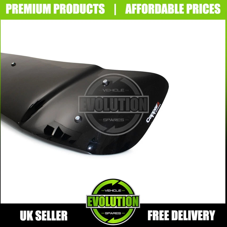 SOLID SUNVISOR SUN VISOR DEFLECTOR GLOSS BLACK FIT FORD TRANSIT MK6 MK7 00-2013