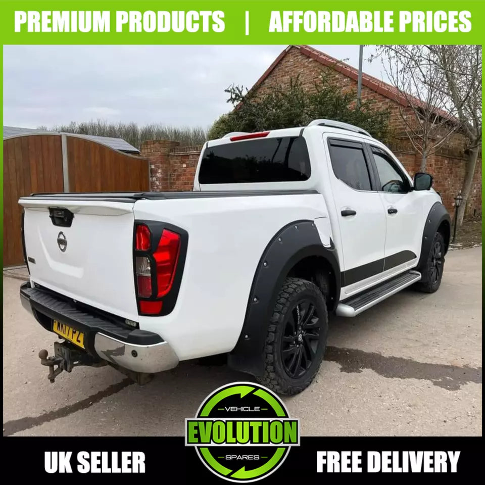 TAIL LIGHT GUARDS COVERS PAIR IN MATTE TO FIT NISSAN NAVARA NP300 2016-2022