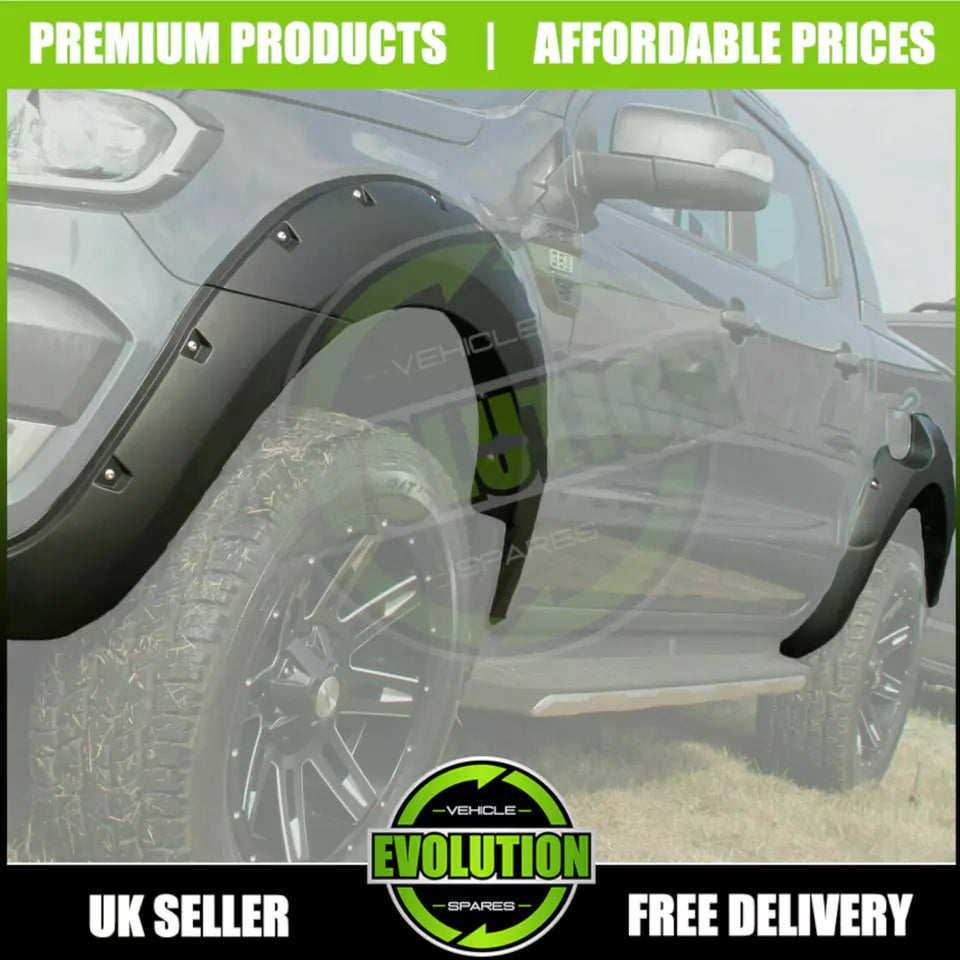 Wide Wheel Arches Fender Flares Matte Black To Fit FORD RANGER 2016-2019 T7