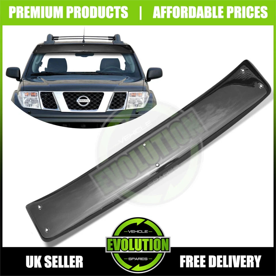 Sun Visor Sunvisor Solid Gloss Black Acrylic fits Nissan Navara D40 2006-2015