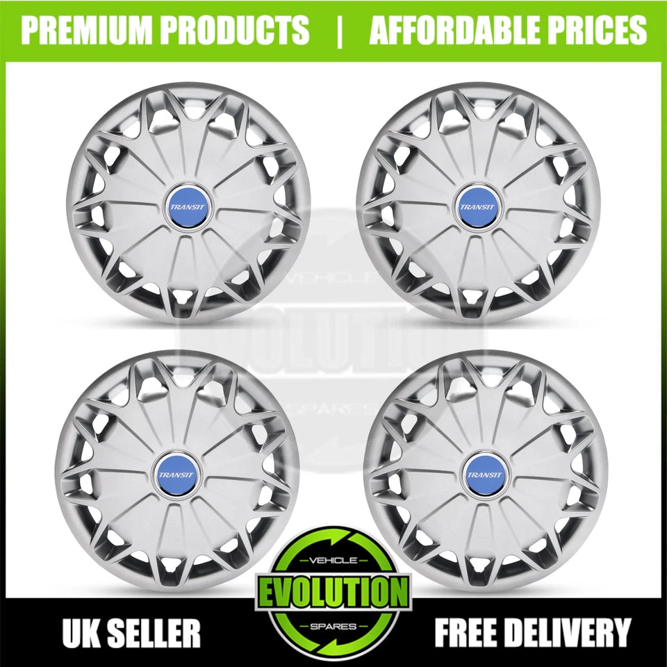 15" WHEEL TRIMS HUB CAPS COVERS RIMS TO FIT FORD TRANSIT CUSTOM 2013-2025