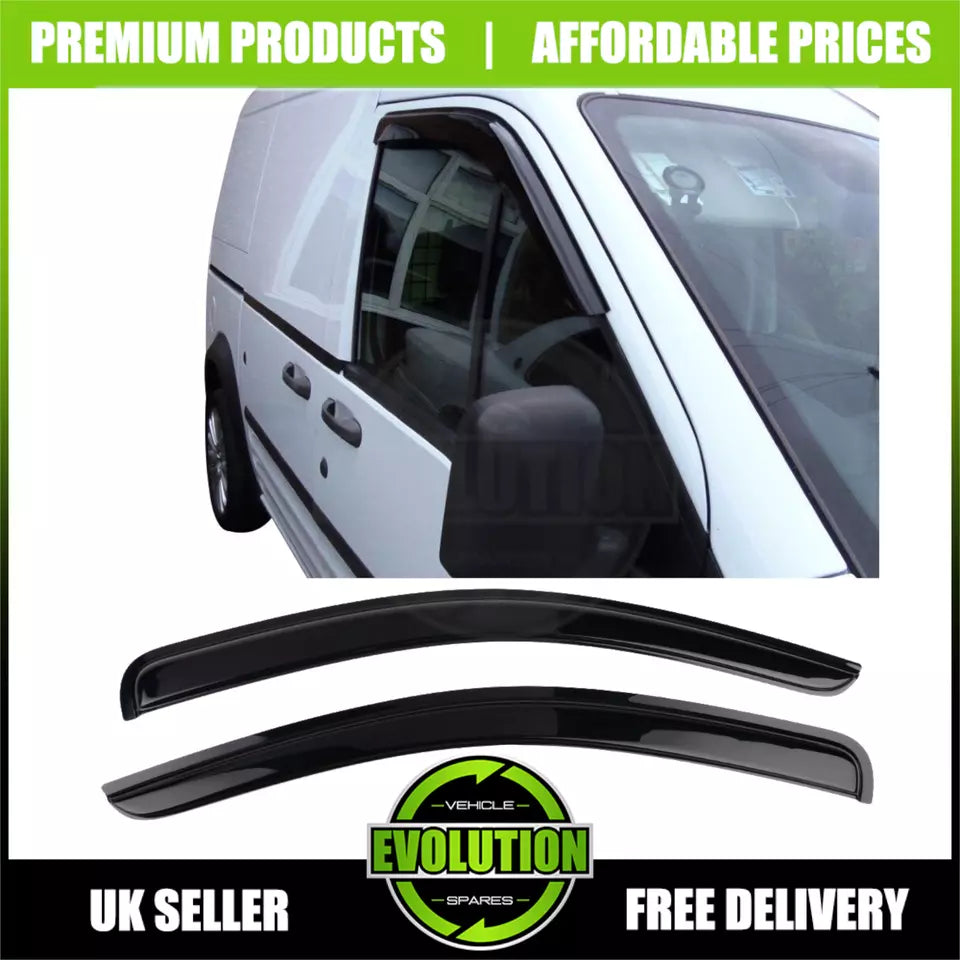 WIND RAIN SMOKE DEFLECTORS VISORS FITS FORD TRANSIT CONNECT 04-13 EXTERNAL FIT