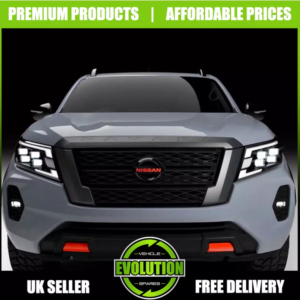 FRONT GRILL MATTE BLACK NP300 BUMPER GRILLE FOR NISSAN NAVARA 2016-2022