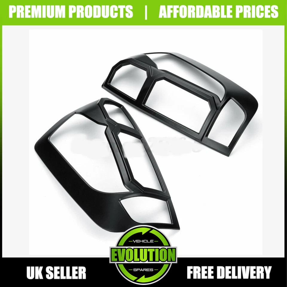 TAIL LIGHT GUARDS COVERS PAIR IN MATTE TO FIT NISSAN NAVARA NP300 2016-2022