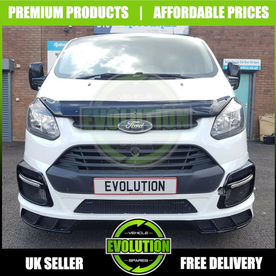 WIND RAIN SMOKE DEFLECTORS TO FIT FORD TRANSIT CUSTOM 13-22 VISORS EXTERNAL FIT