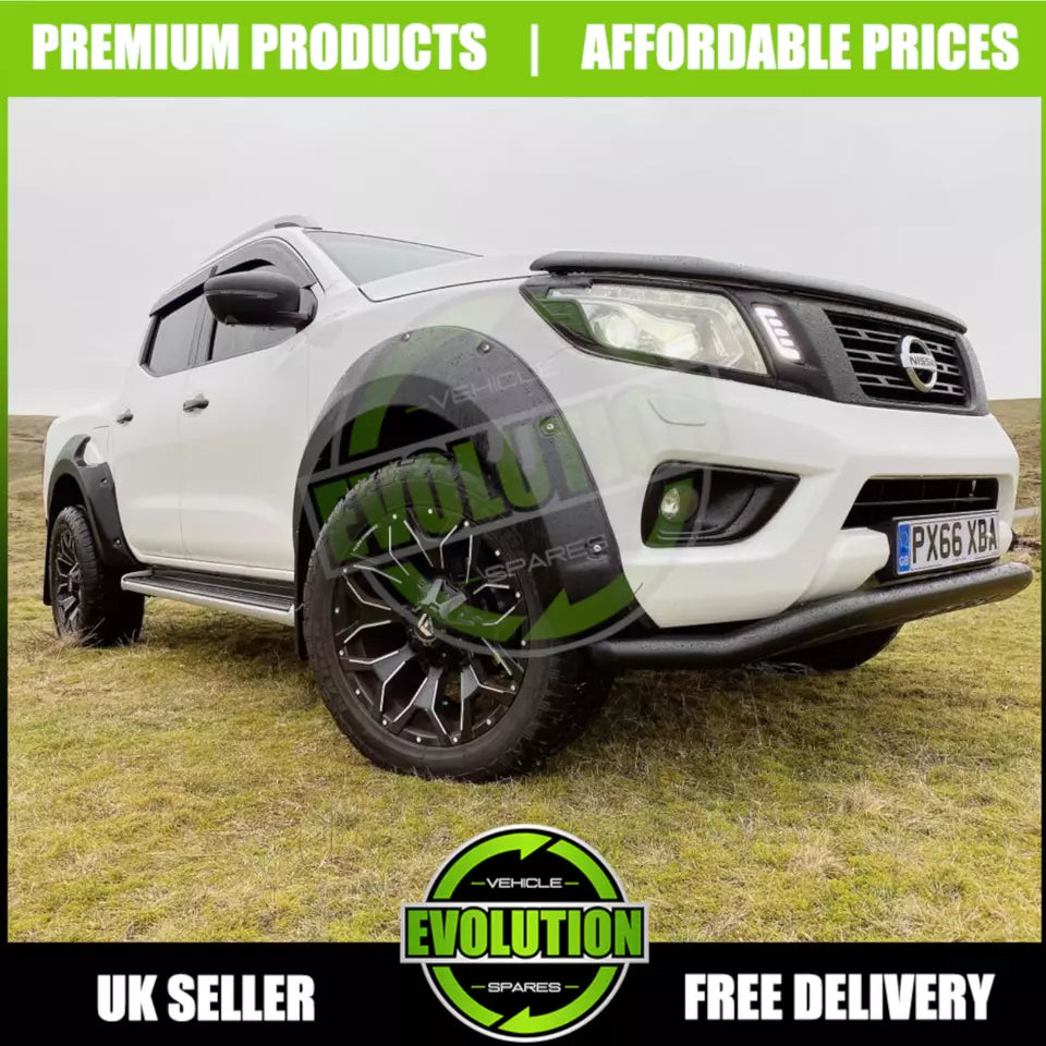 MATTE BLACK Front Headlight Cover Trims surround FITS Nissan NAVARA NP300 2016-2022