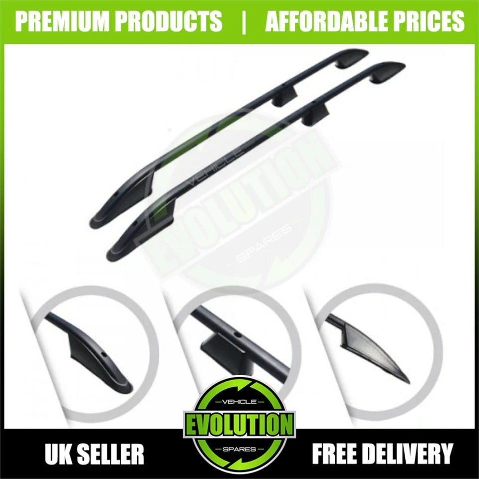 TO FIT FORD TRANSIT CONNECT SWB 2013+ ROOF RACK RAILS BARS OEM QUALITY BLACK