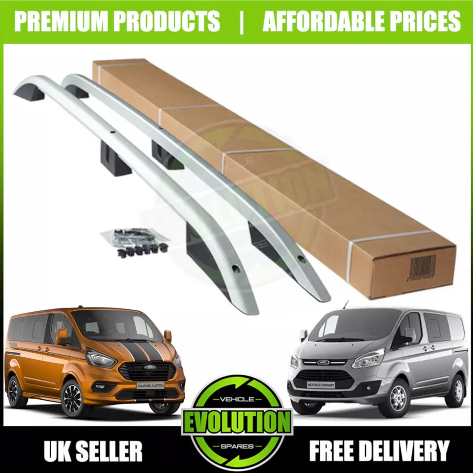 ROOF RAILS BARS SILVER RACK BAR SWB FITS FORD TRANSIT CUSTOM 2013-2022