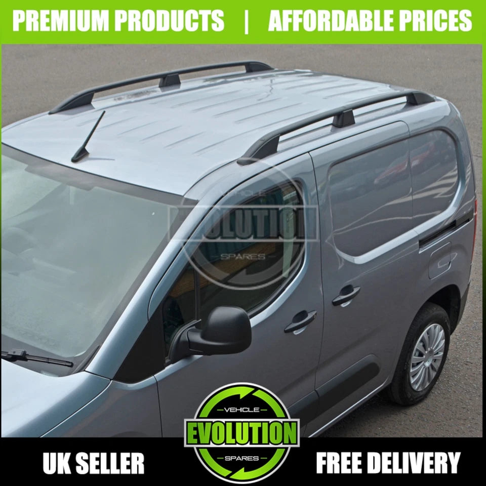 ROOF RAILS BARS RACK BLACK ALUMINIUM FOR FORD TRANSIT CONNECT 2003-2014 SWB