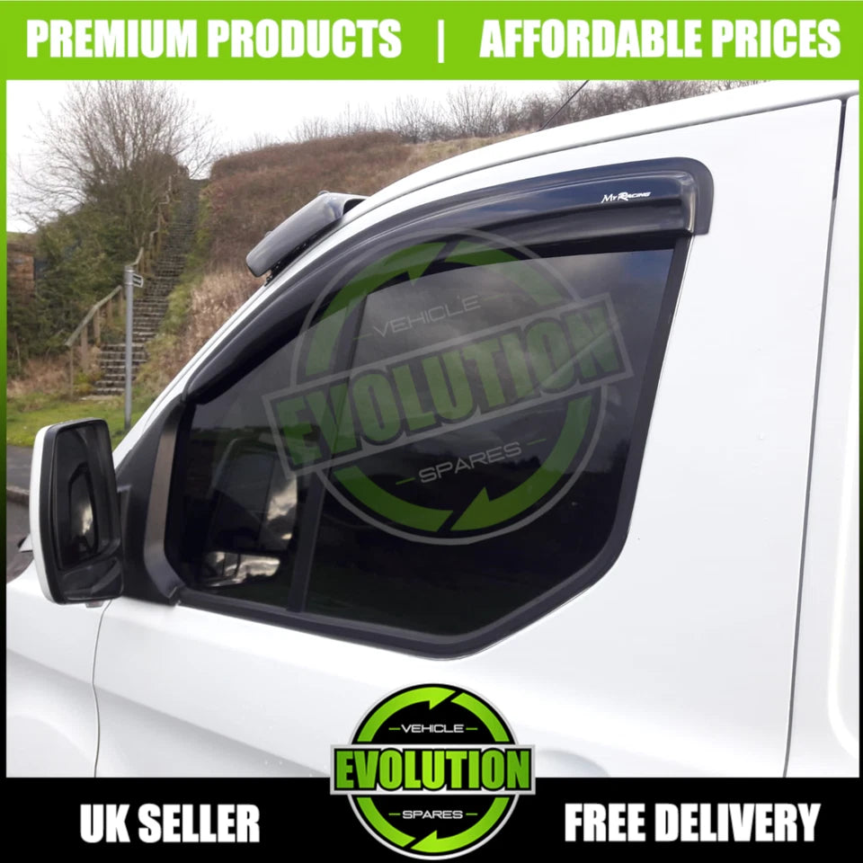 WIND DEFLECTORS RAIN SMOKE TO FIT FORD TRANSIT CUSTOM BRAND NEW 2013-2022