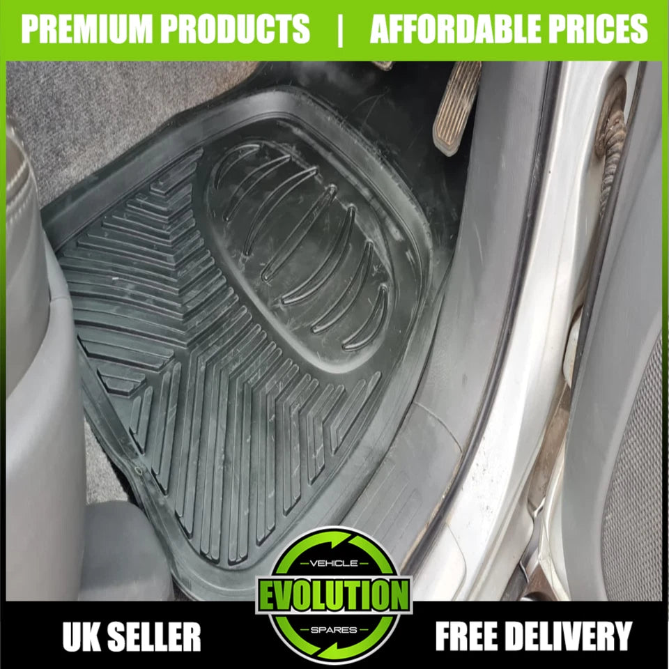 To fit Mitsubishi L200 2005-2015 Deep Tray Rubber Floor Mats Heavy Duty Mud Mats