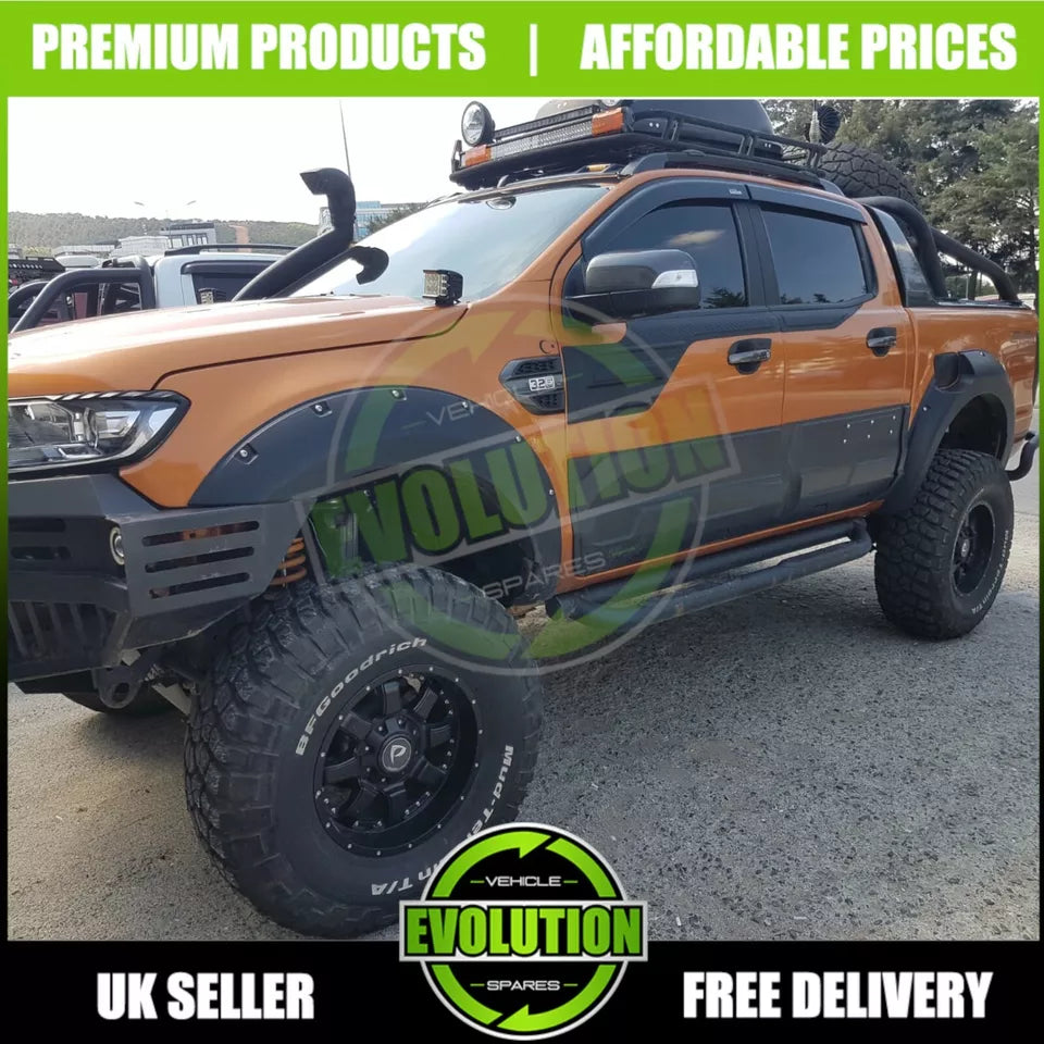 MATT BLACK SIDE DOOR MOULDING TRIM TO FIT FORD RANGER 2012-2022 T6 T7 T8