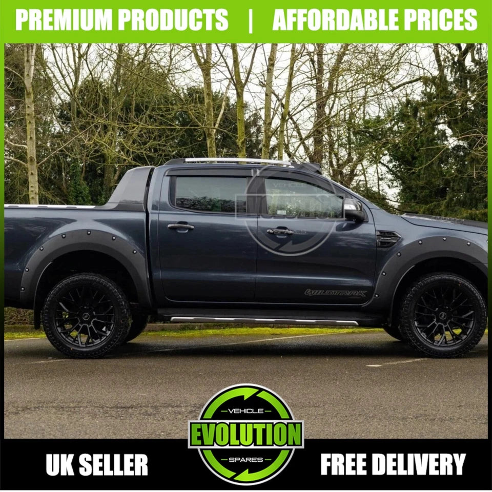 Wide Wheel Arches Fender Flares Matte Black To Fit FORD RANGER 2016-2019 T7