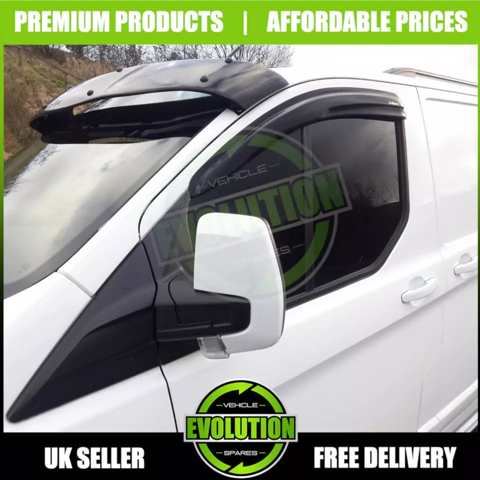 WIND DEFLECTORS RAIN SMOKE TO FIT FORD TRANSIT CUSTOM BRAND NEW 2013-2022