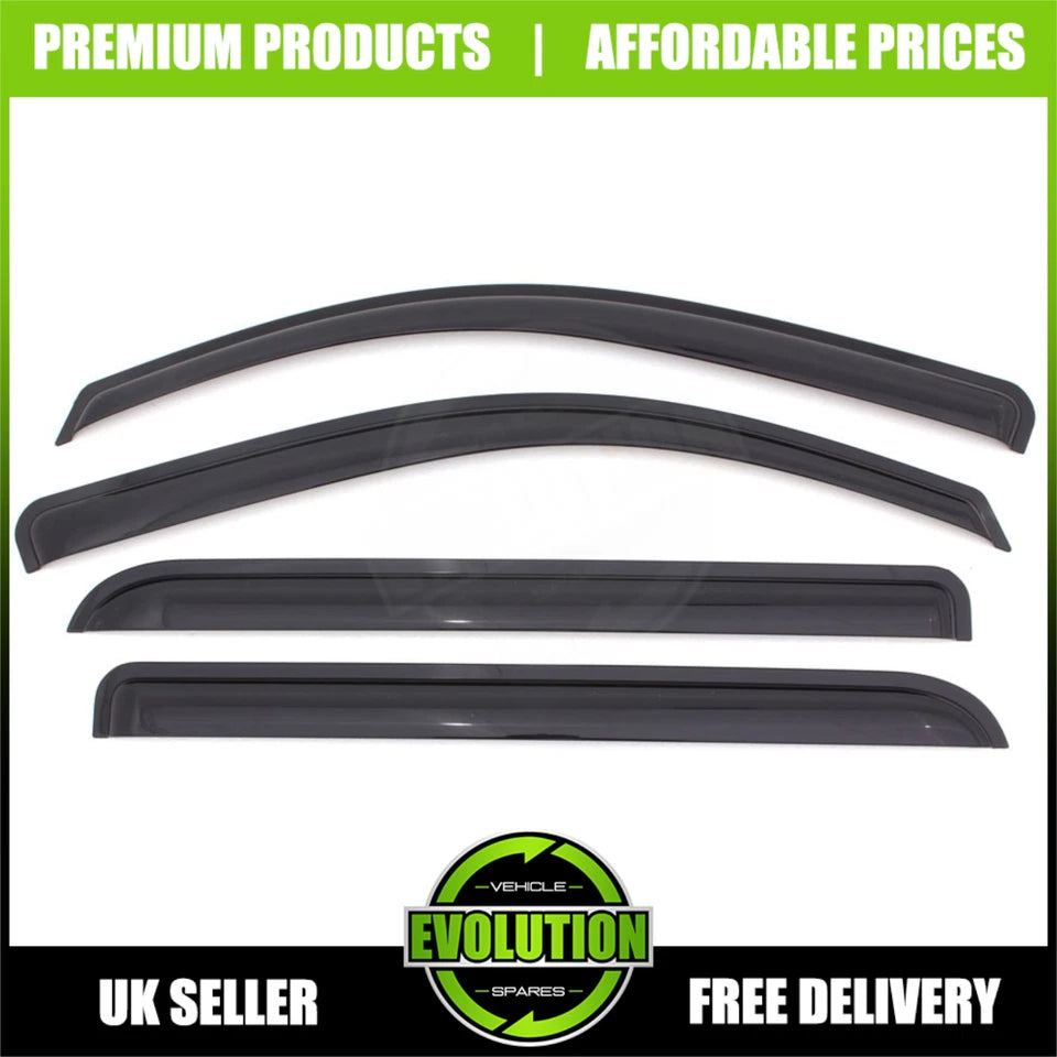 WIND RAIN SUN SMOKE GUARD DEFLECTORS GLOSS FITS NISSAN NAVARA NP300 2016-2022