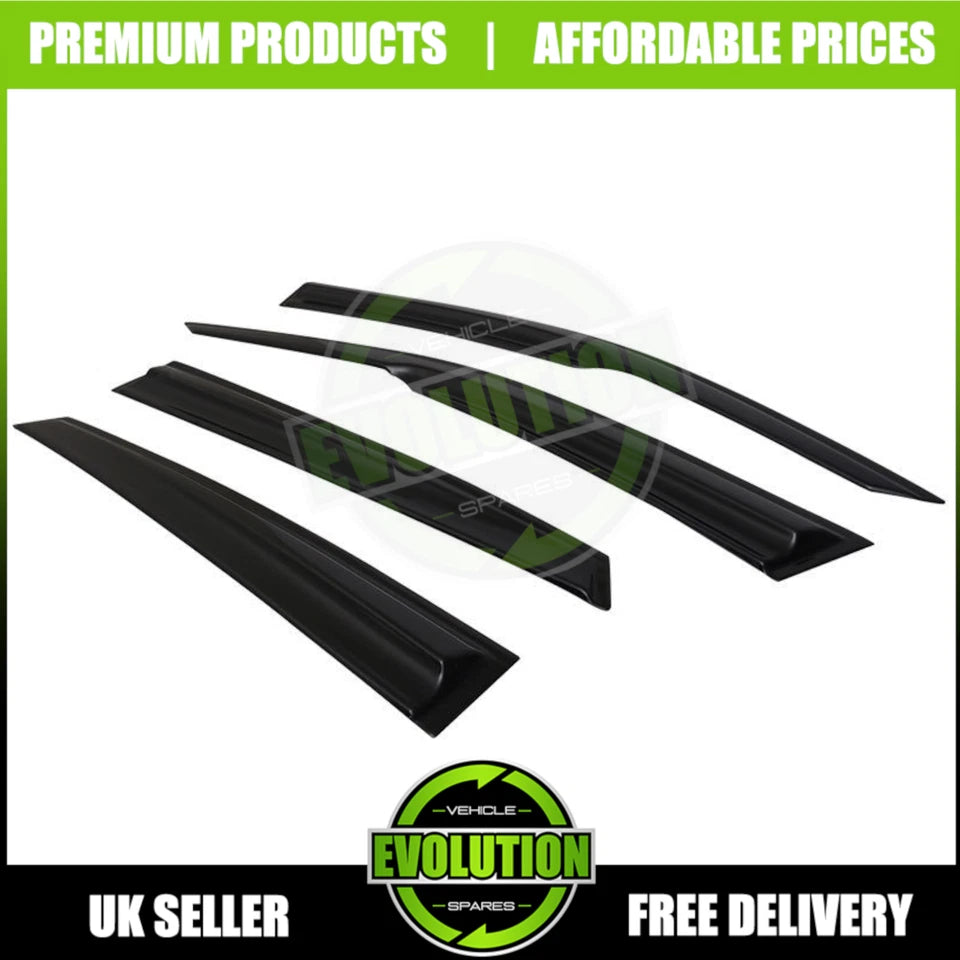 Wind Deflectors Sun Visor for Nissan Navara D40 2006-2015 Double Cab Smoke Black