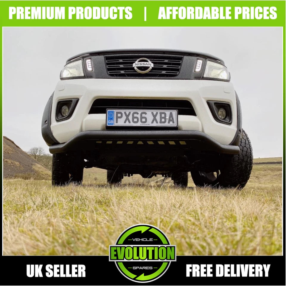 BLACK NUDGE A-BAR BULL BAR GUARD CITY AXLE FITS Nissan NAVARA 2006-2015
