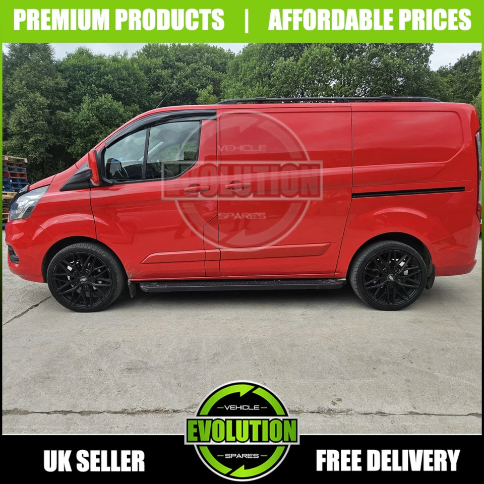 Side Steps Bars Running Boards black steel fit Ford Transit Custom 2013-2023 SWB