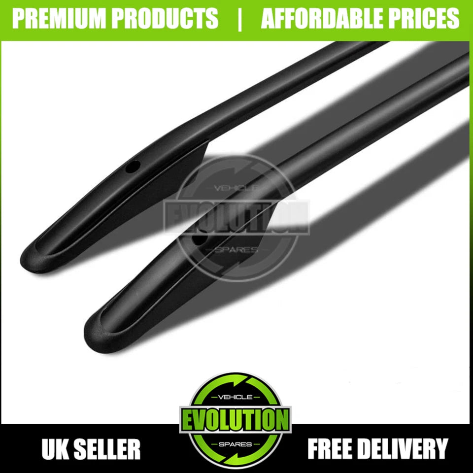 ROOF RAILS BARS BLACK RACK BAR ALUMINIUM FITS FORD TRANSIT CUSTOM 2023-- MK2