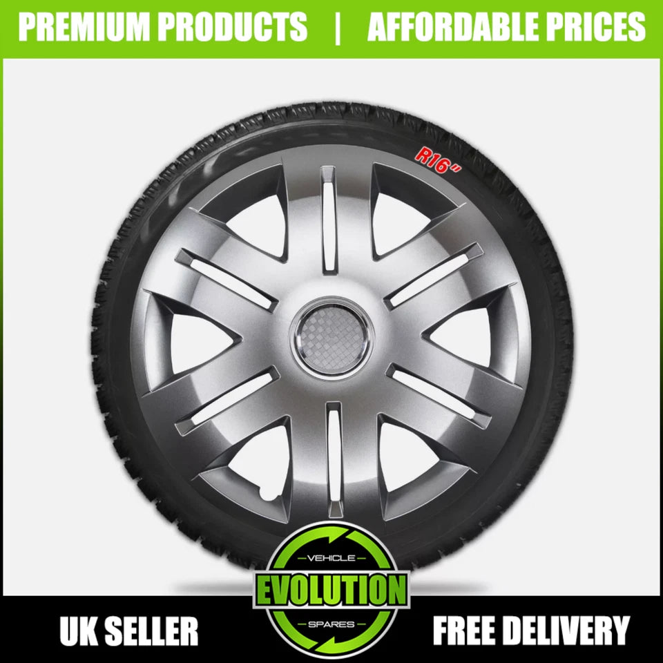16" WHEEL TRIMS COVERS RIMS HUB CAPS TO FIT FORD TRANSIT MK8 2013-2025