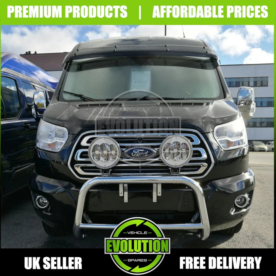 SUN VISOR GUARD WINDSCREEN GLOSS BLACK FITS FORD TRANSIT MK8 2014- 2023