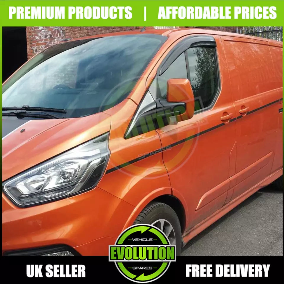 WIND DEFLECTORS RAIN SMOKE TO FIT FORD TRANSIT CUSTOM 2013-2022