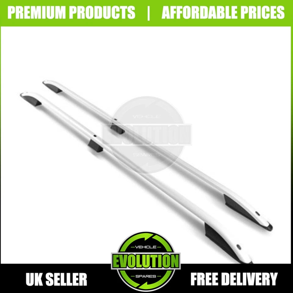 FITS FORD TRANSIT CUSTOM SWB 2013-22 SILVER ROOF RACK RAILS BARS + 4 CROSS BARS