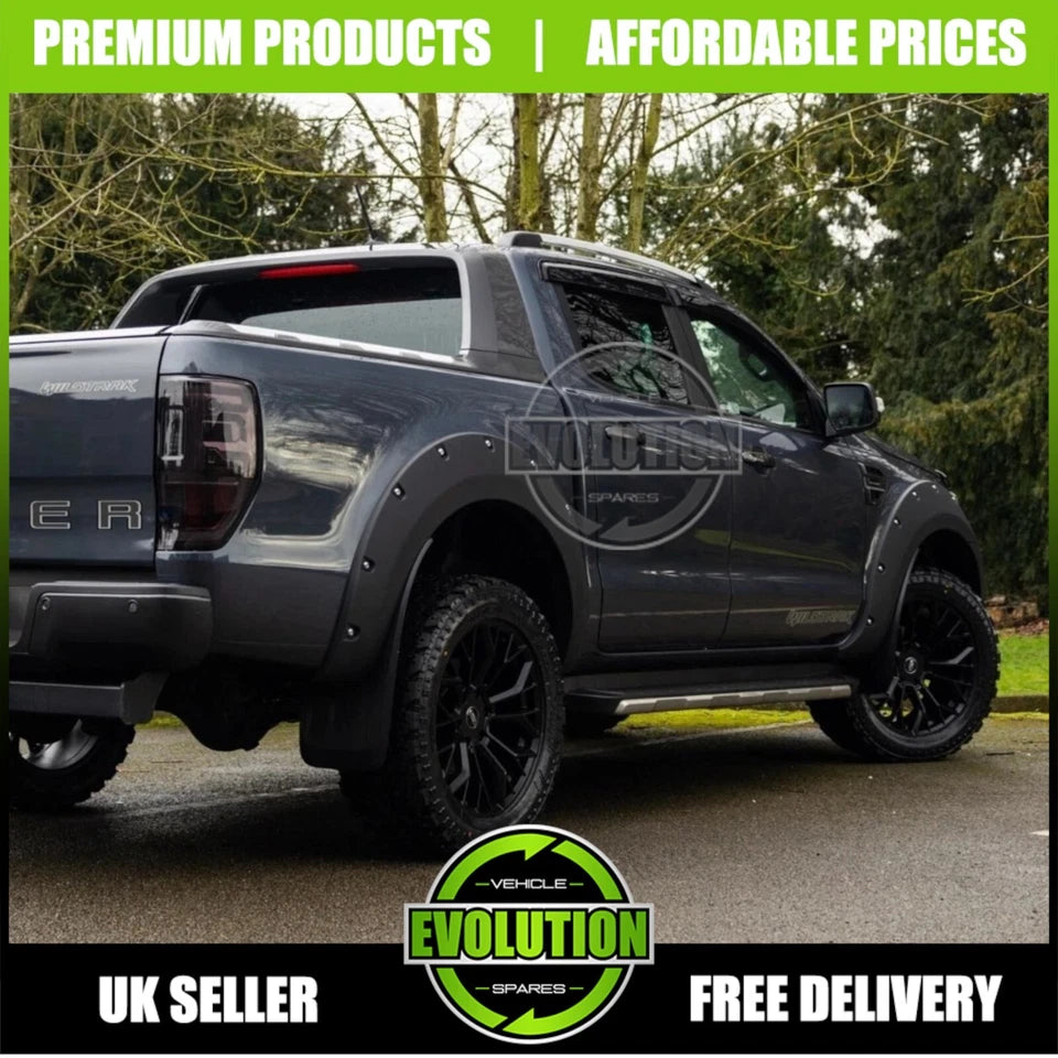 Wide Wheel Arches Fender Flares Matte Black To Fit FORD RANGER 2016-2019 T7